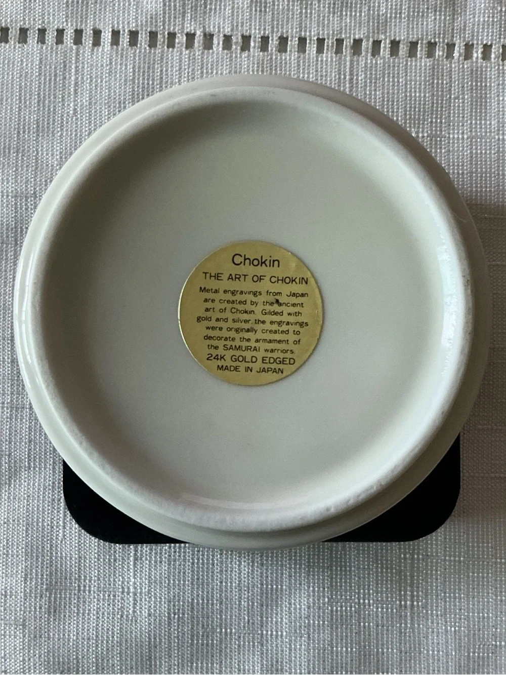 Chokin Japan 24k Floral Vintage Style Gold Tone Trinket Box